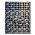 Metallic Interlocking Weave Gold Silver Rug