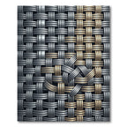 Metallic Interlocking Weave Gold Silver Rug