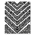 Bold Black Geometric Chevron Rug