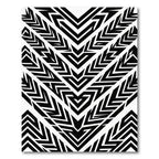 Bold Black Geometric Chevron Rug