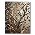 Earthy Brown Branch Abstract Composition Rug