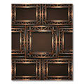Rustic Copper Industrial Grid Rug