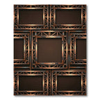Rustic Copper Industrial Grid Rug