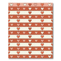 Retro Hearts Stripes Cream Coral Rug