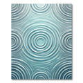 Serene Teal Rippled Concentric Circle Rug