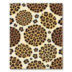 Cream and Gold Spotted Animal Rug