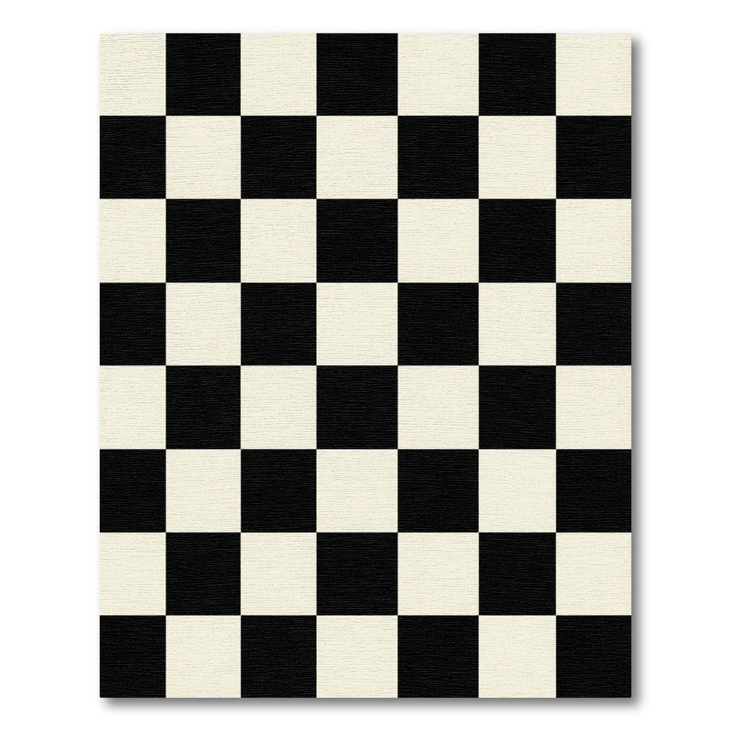 Black White Alternating Squares Rug