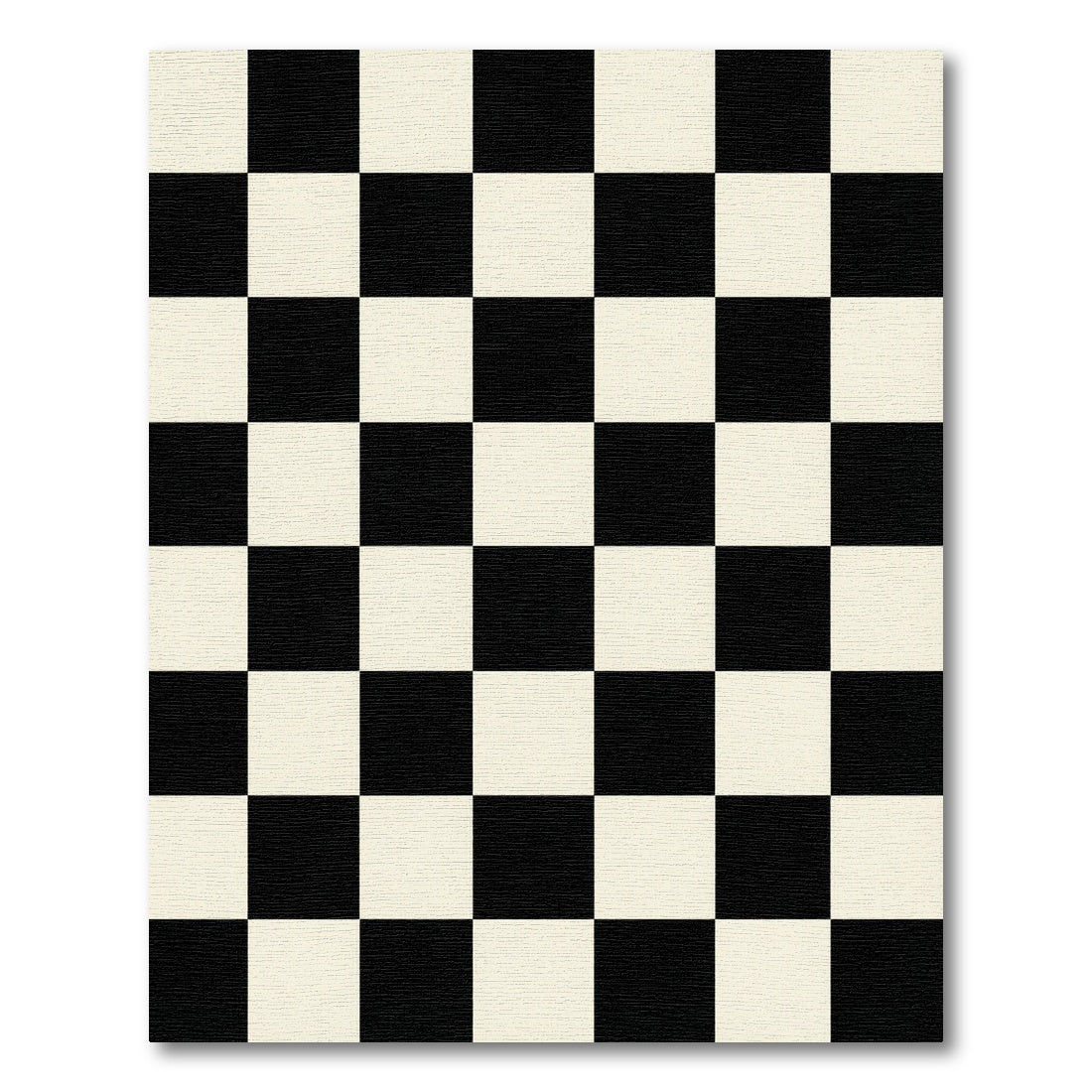 Black White Alternating Squares Rug