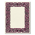 Deep Magenta Maze Border Rug