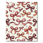 Elegant Dusty Pink Bow Ribbon Illustration Rug