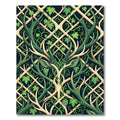 Enchanted Forest Antler Ivy Botanical Rug