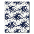 Japanese Blue Dot Wave Aesthetic Rug