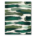 Abstract Forest Green Painted Brushstroke Rug