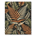 Lush Autumnal Fern Botanical Foliage Rug