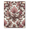 Vintage Pink Floral Acanthus Swirls Rug