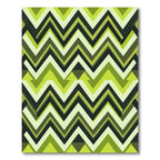 Modern Lime Green Geometric Zigzag Rug
