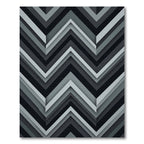 Monochromatic Chevron Layered Geometric Rug