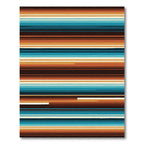 Earthy Coastal Striped Abstract Area Rug