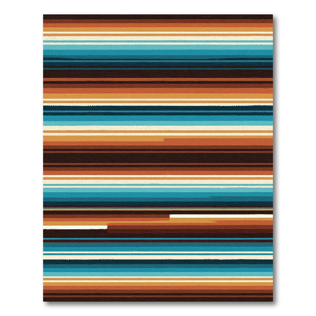 Earthy Coastal Striped Abstract Area Rug