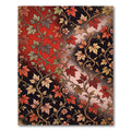 Crimson Autumn Maple Vine Scroll Rug