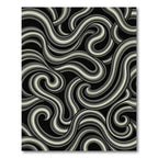 Monochromatic Swirl Abstract Curves Rug