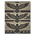 Bold Black Eagle Tribal Harmony Rug