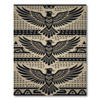 Bold Black Eagle Tribal Harmony Rug