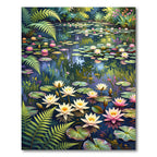 Lush Water Lily Pond Botanical Rug