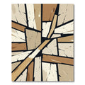 Earthy Toned Cracked Geometric Slabs Rug