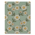 Sage Green Daisy Botanical Meadow Rug