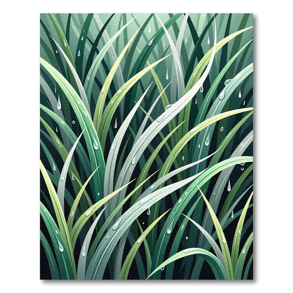 Lush Emerald Rain Kissed Grass Rug