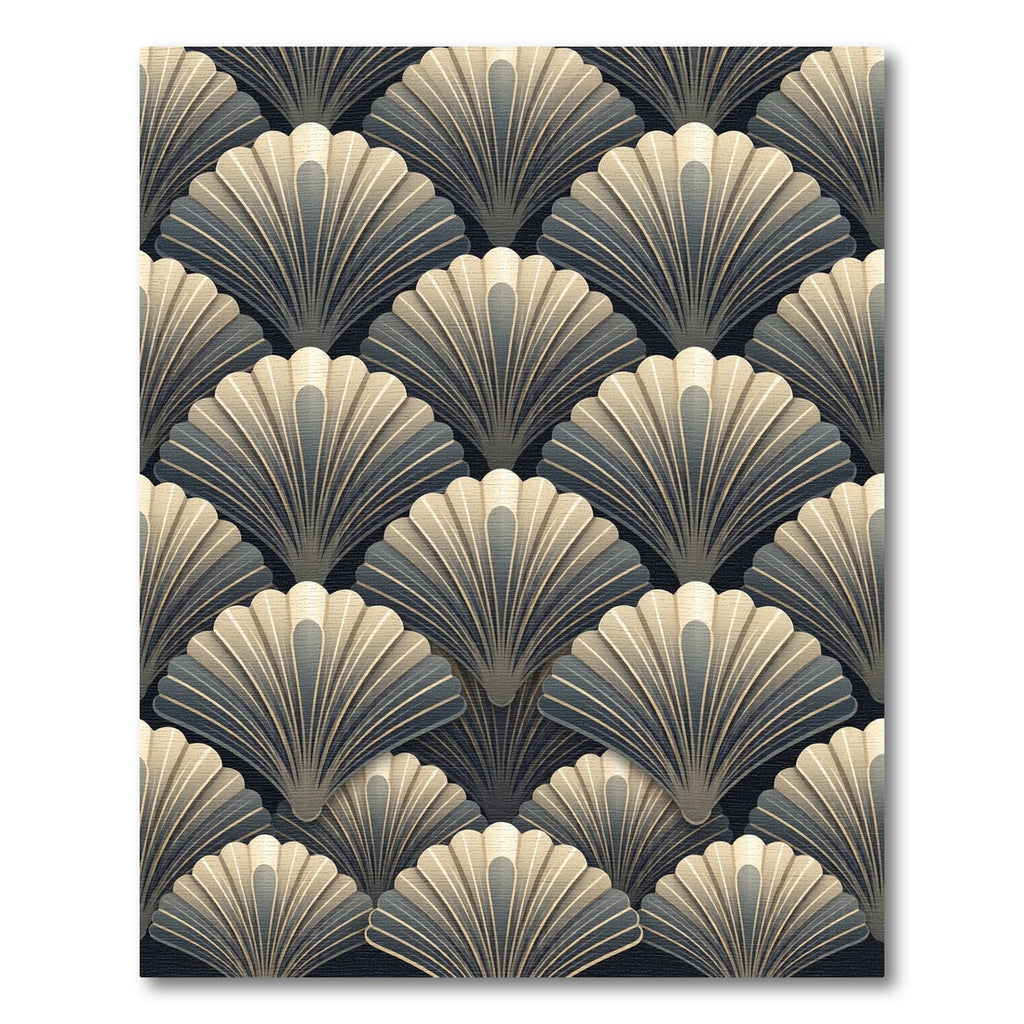 Art Deco Gold Gilded Fan Wallpaper Rug