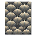 Art Deco Gold Gilded Fan Wallpaper Rug