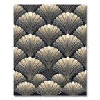 Art Deco Gold Gilded Fan Wallpaper Rug