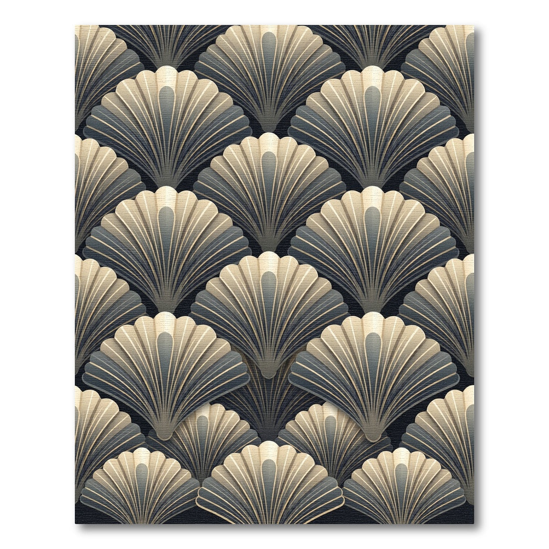 Art Deco Gold Gilded Fan Wallpaper Rug