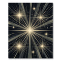 Radiant Golden Starburst Night Rug