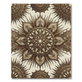 Golden Sunburst Medallion Mandala Rug