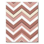Terracotta White Subtle Chevron Zigzag Rug