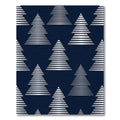 Silver Striped Minimalist Pine Forest Rug