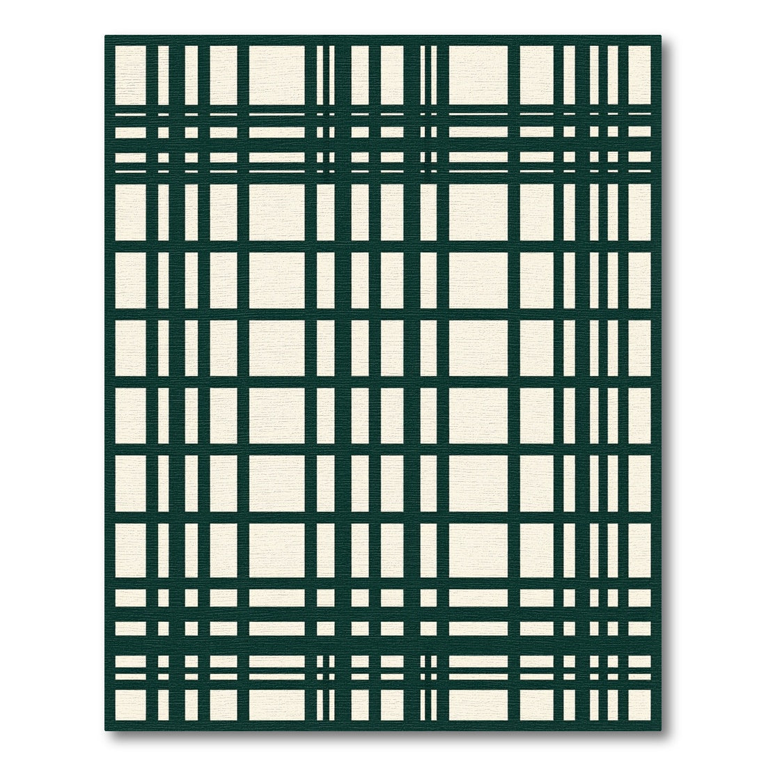 Classic Green Tartan Grid Rug