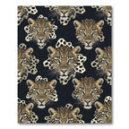 Leopard Spot Black Gold Animal Rug