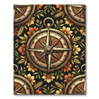 Antique Compass Floral Boho Meadow Rug