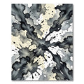 Dark Gray Ink Splatter Abstract Rug