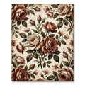 Vintage Earthy Rose Blossom Arrangement Rug