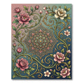 Floral Medallion with Golden Vines Rug