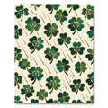 Emerald Shamrock Botanical Clover Field Rug