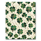 Emerald Shamrock Botanical Clover Field Rug