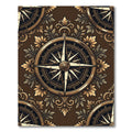 Vintage Golden Compass Floral Medallion Rug