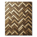 Two Tone Herringbone Wood Plank Rug