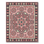 Pink Starburst Geometric Mandala Rug